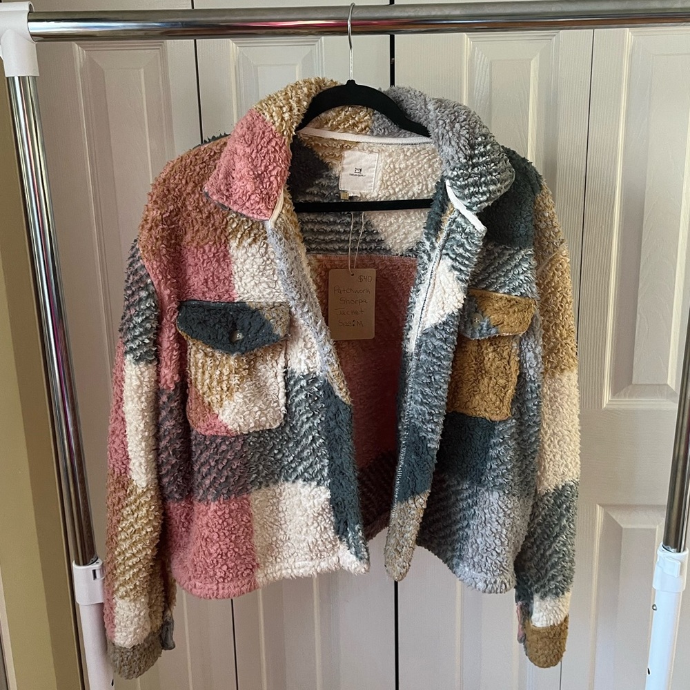 Thread & Supply Patchwork Sherpa Jacket - image 2